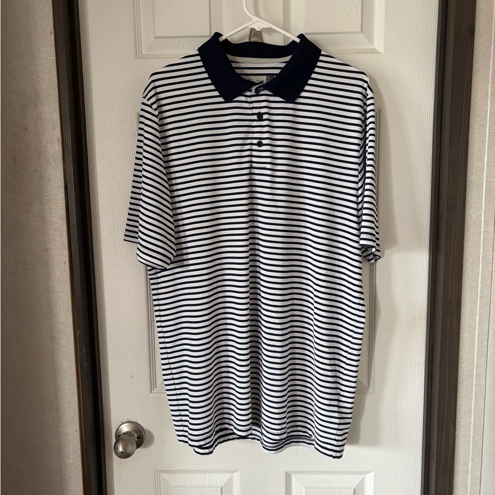 KJUS Navy Striped Polo Shirt